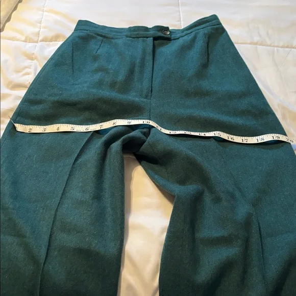 Dark Green Wool pants - Picture 4 of 10